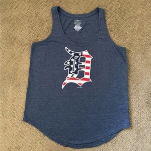 Detroit Tigers American Flag Baseball Tank Size Large